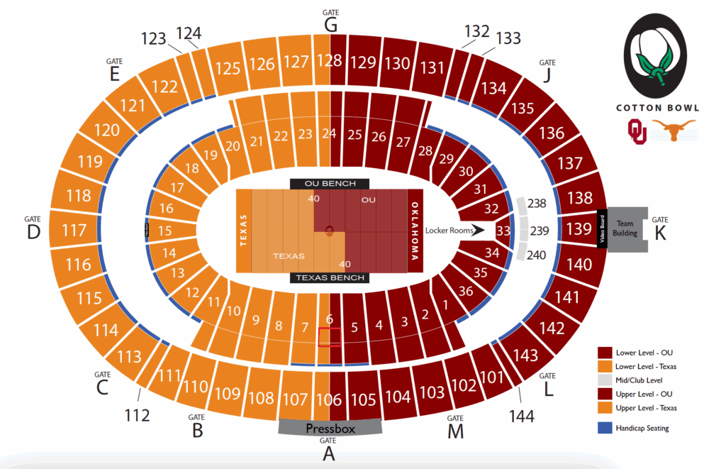 Cotton Bowl Seating Chart